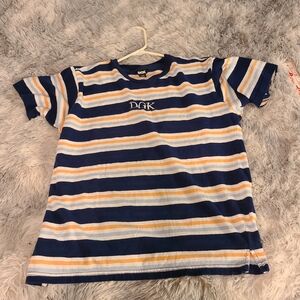 DGK Kids Stripped Blue And Yellow T-Shirt Size Small Boys